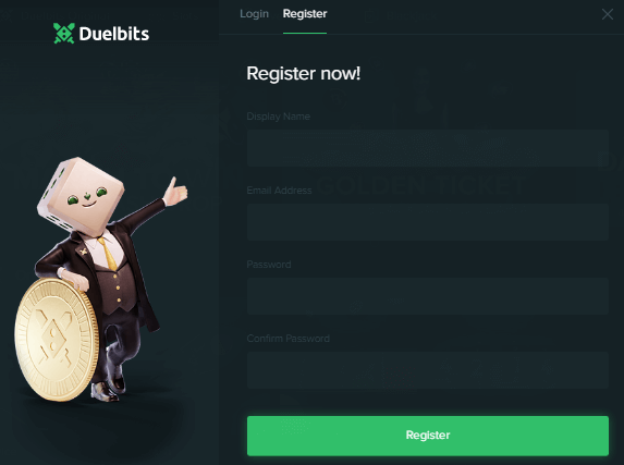 Duelbits Sign Up Process